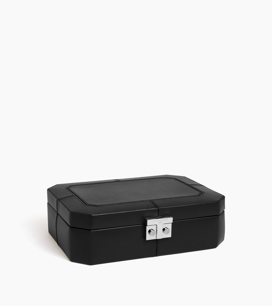 Le Tanneur coffret 8 montres cuir noir fermoir T