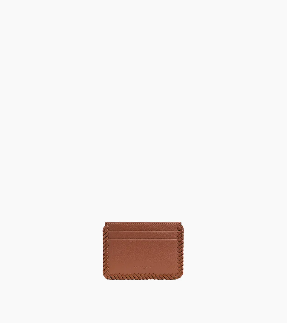 Le Tanneur Emilie porte-cartes cuir grainé marron anti-RFID