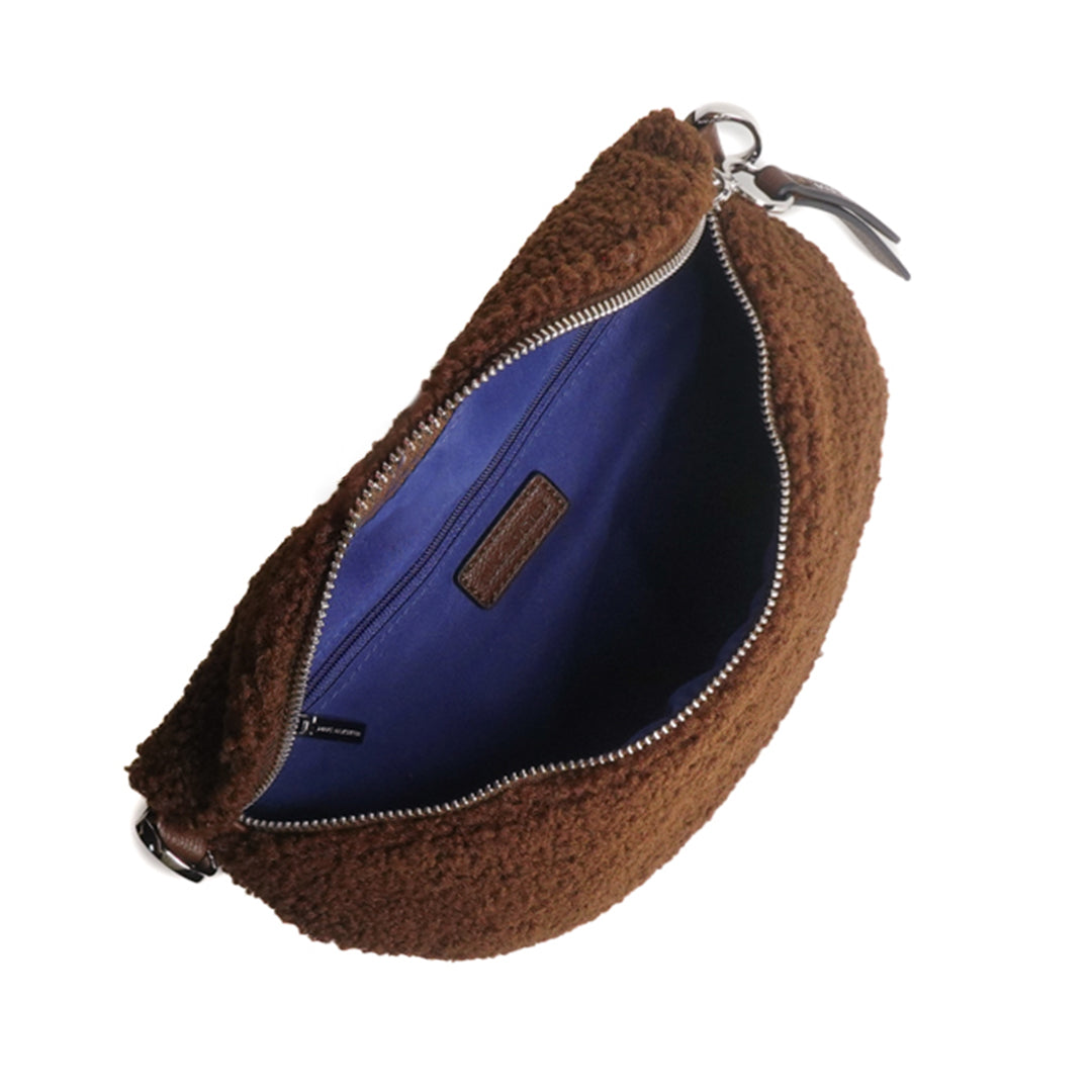 MAC ALYSTER Moumoute sac banane beige fausse fourrure