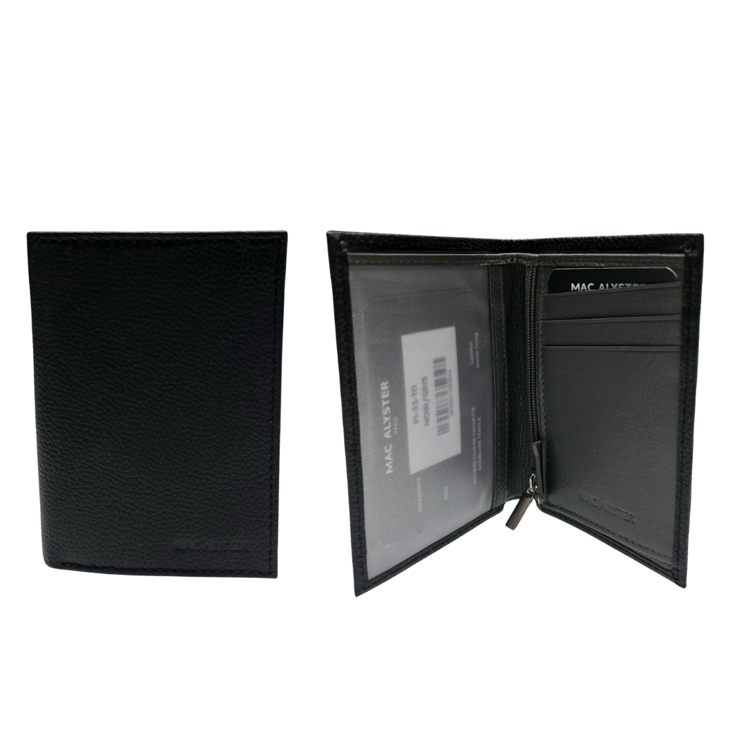 Mac Alyster Dandy portefeuille petit noir grainé