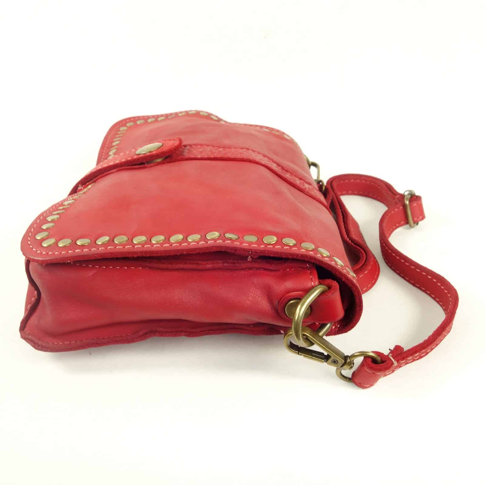 Collection Esprit Cuir Gena mini pochette cuir rouge vintage