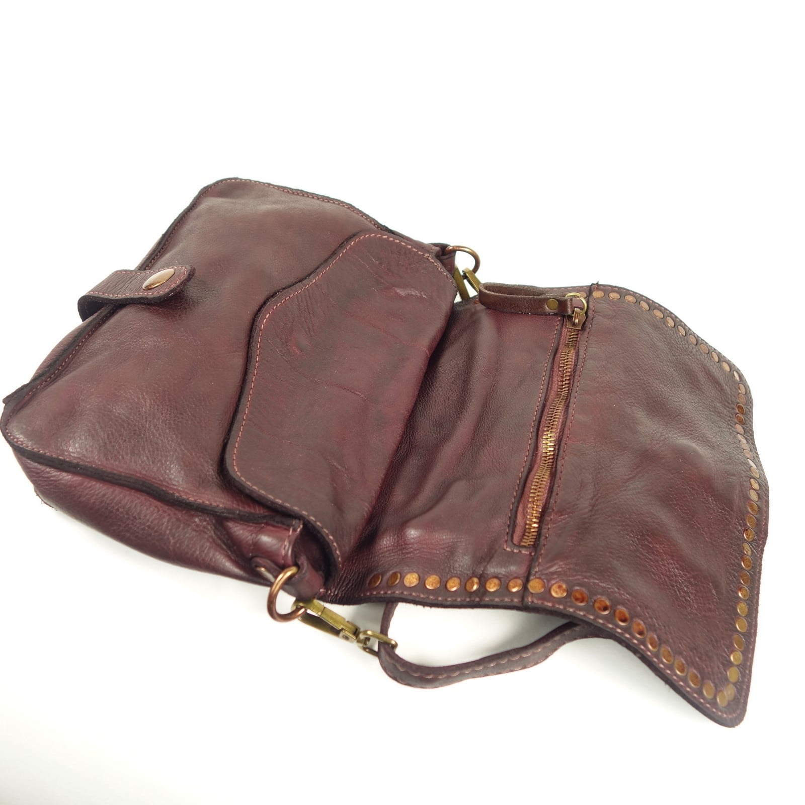 Collection Esprit Cuir Gena mini sac cuir bordeaux vintage