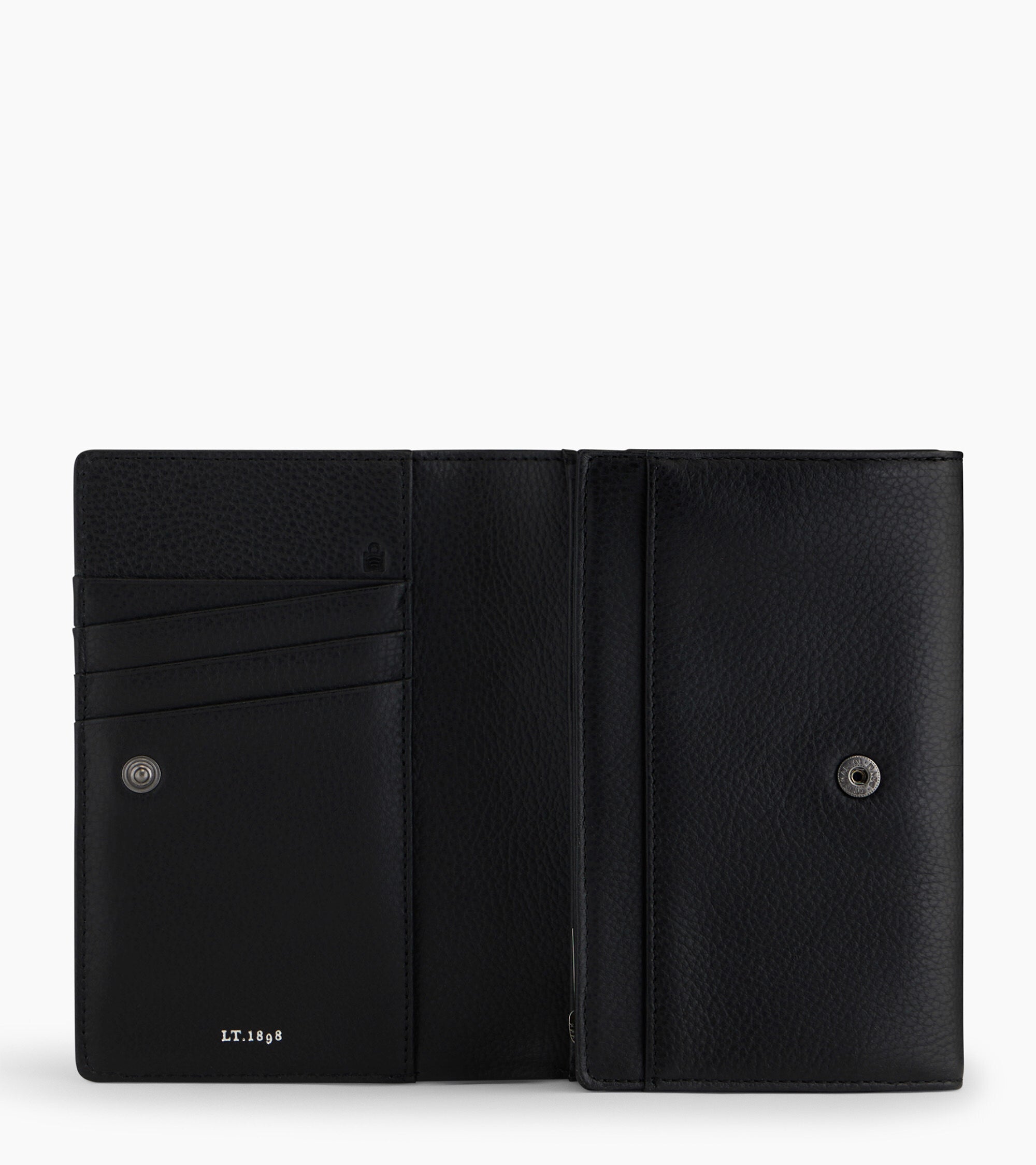 Le Tanneur Emilie portefeuille cuir grainé noir