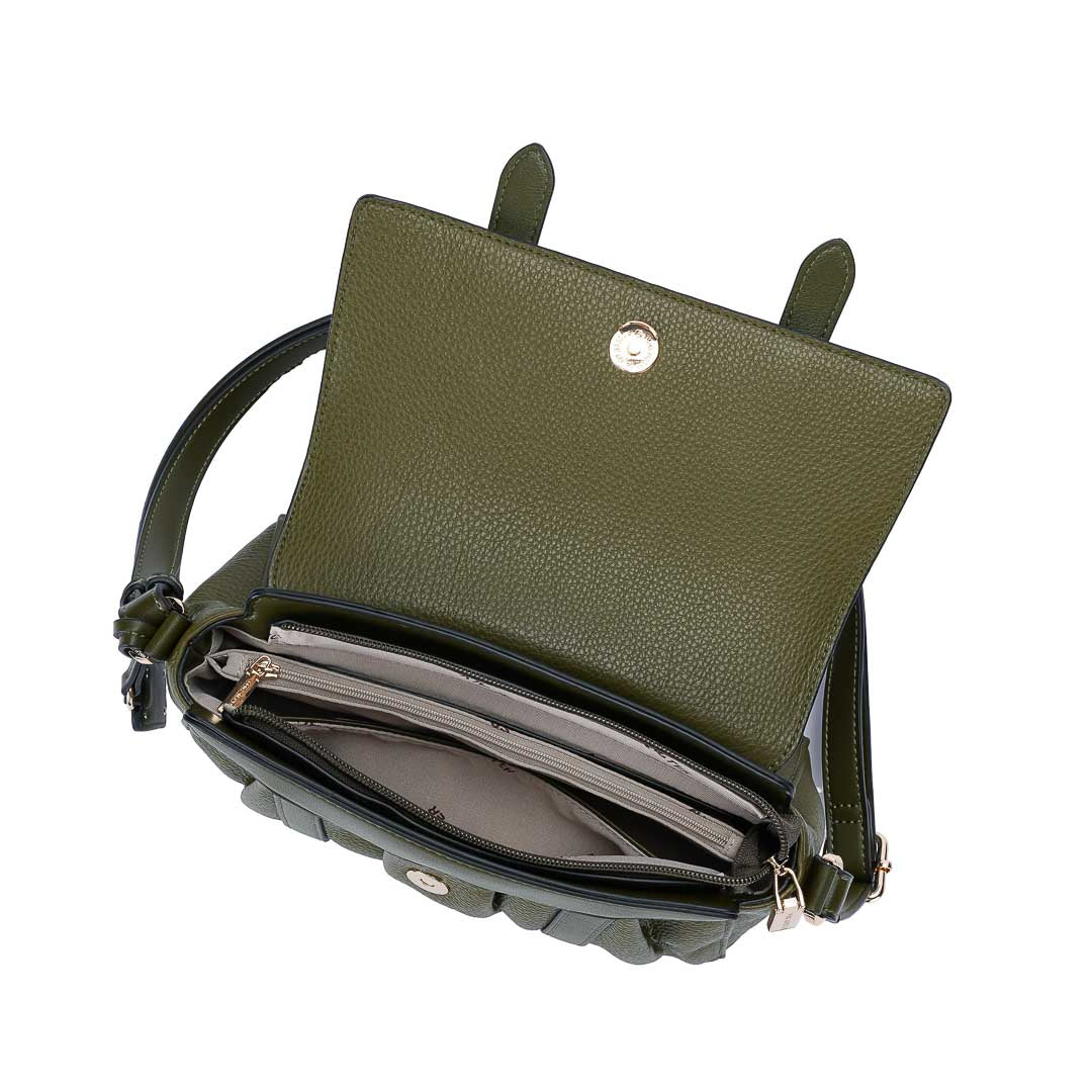 Mac Alyster Cold sac à rabat noir grainé 26 cm