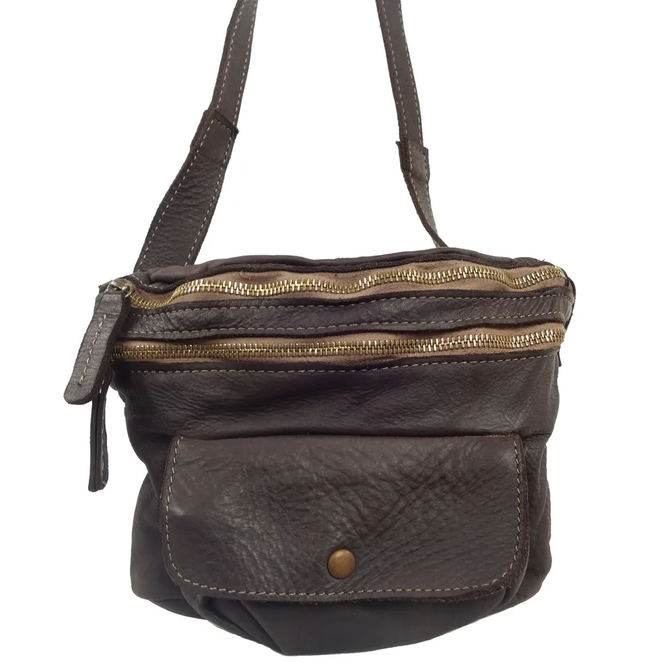 Collection Esprit Cuir Jimy besace cuir marron vintage homme