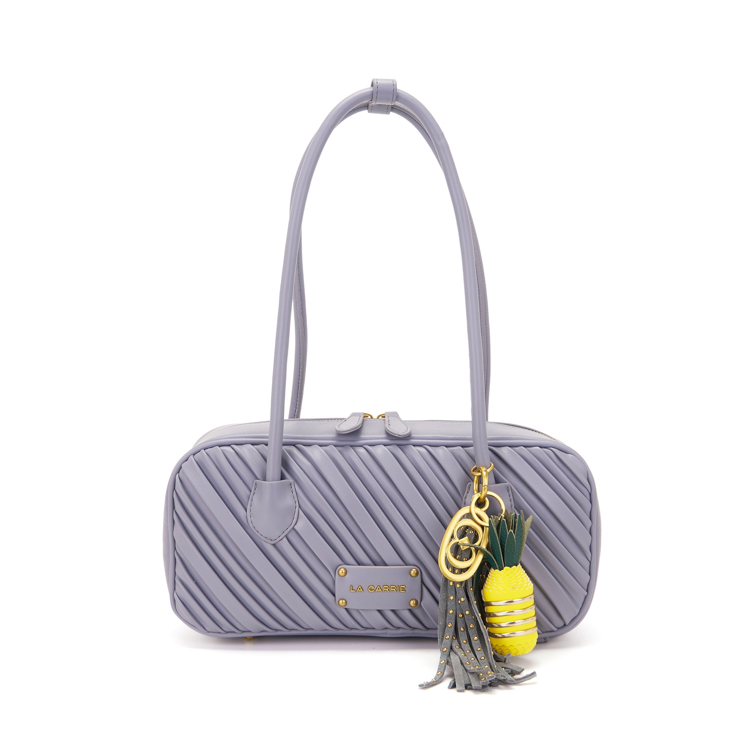 La Carrie Plissé sac à main lavande PU 30 cm