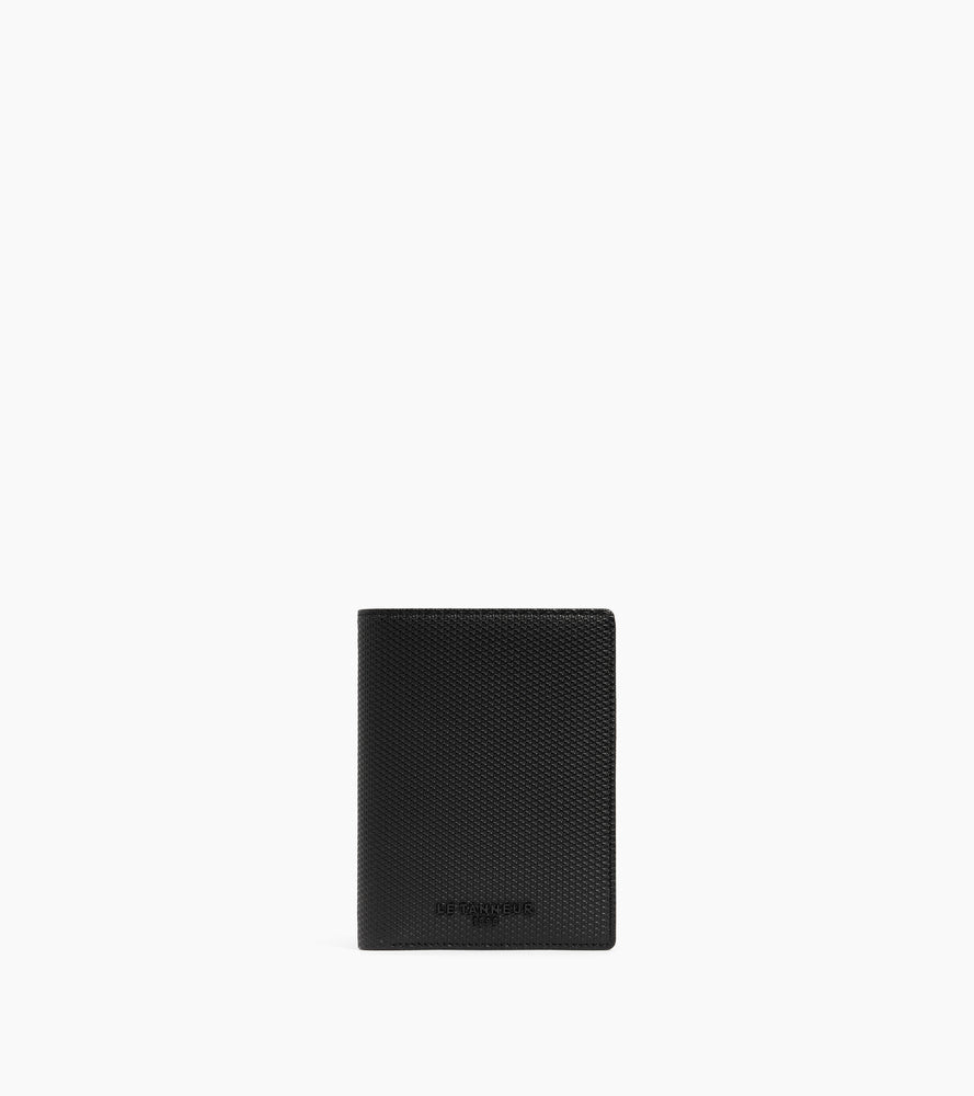 Le Tanneur Emile portefeuille vertical cuir T noir RFID