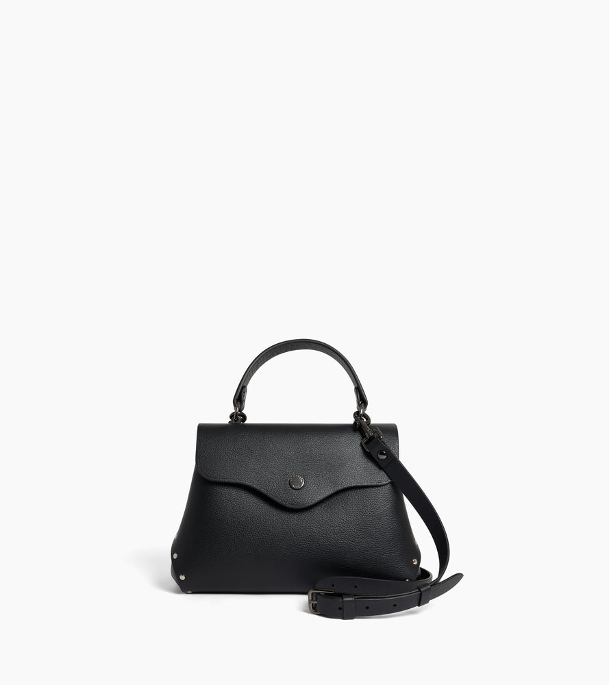 Le Tanneur Sans Couture petit sac cuir chèvre noir