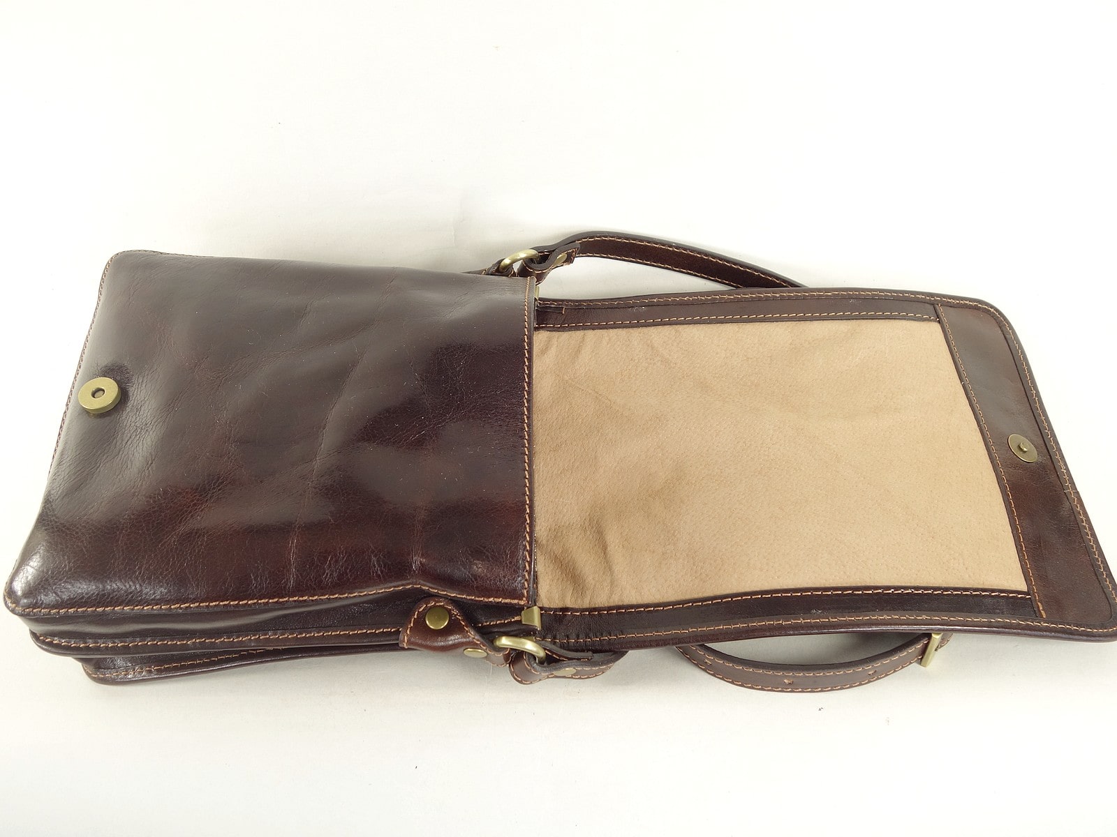 Collection Esprit Cuir Milano besace bandoulière brun cuir homme