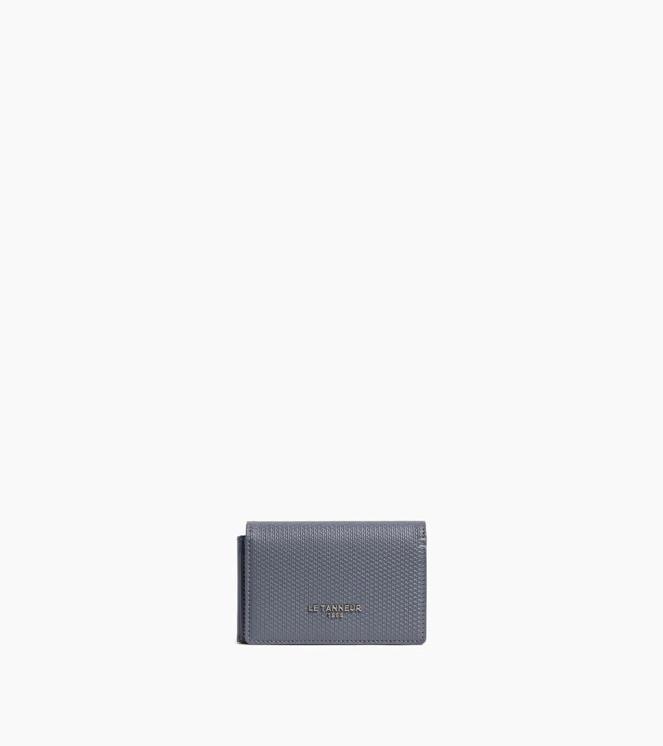 Le Tanneur Lucien porte-cartes cuir bleu steel blue