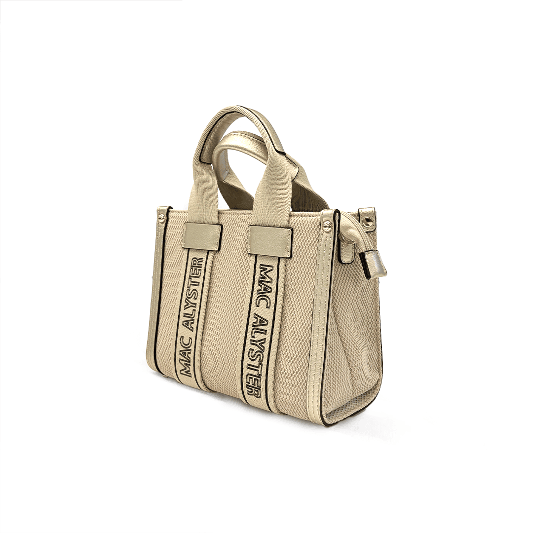 Mac Alyster Miss Clover mini sac Doré tissu 20x9x17cm