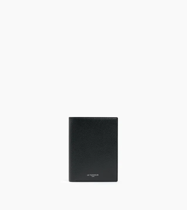 Le Tanneur Emile portefeuille vertical cuir grainé noir