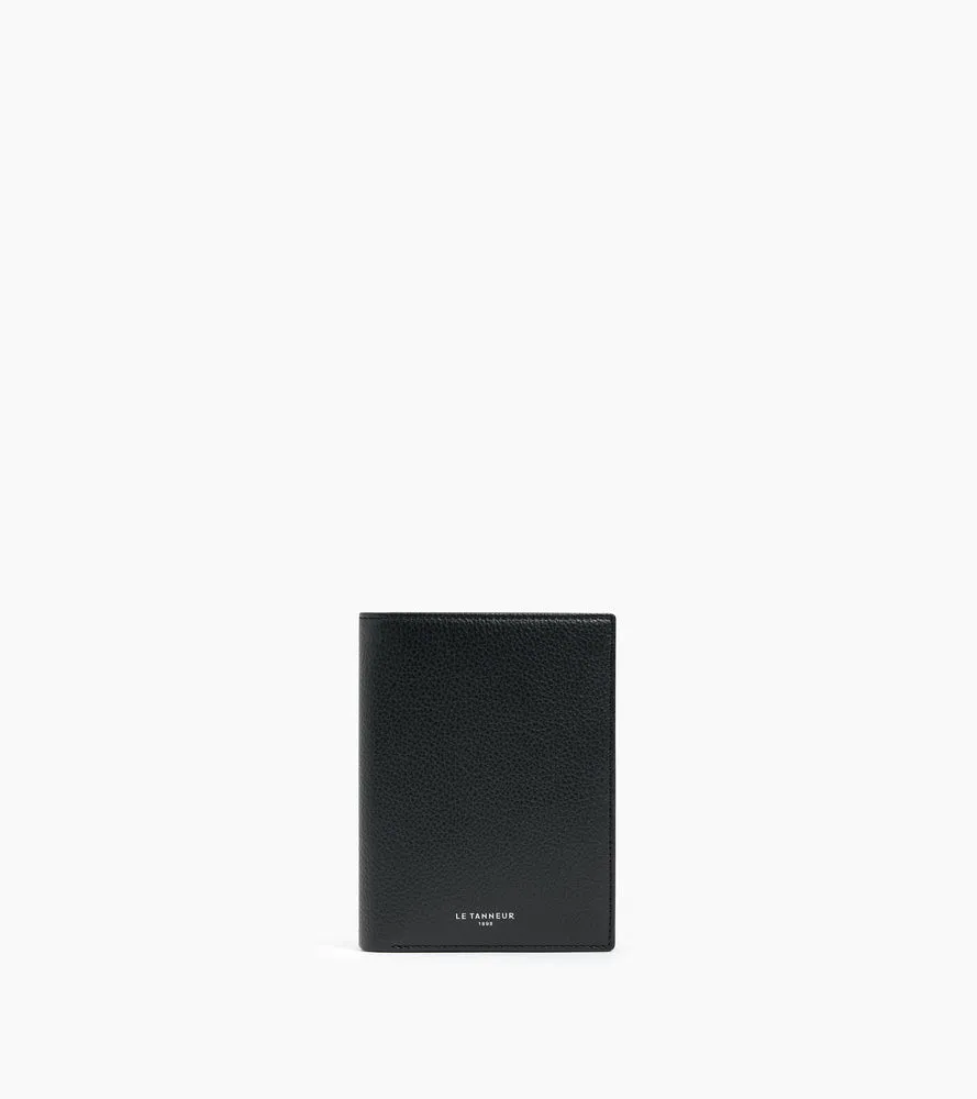Le Tanneur Emile portefeuille vertical cuir grainé noir
