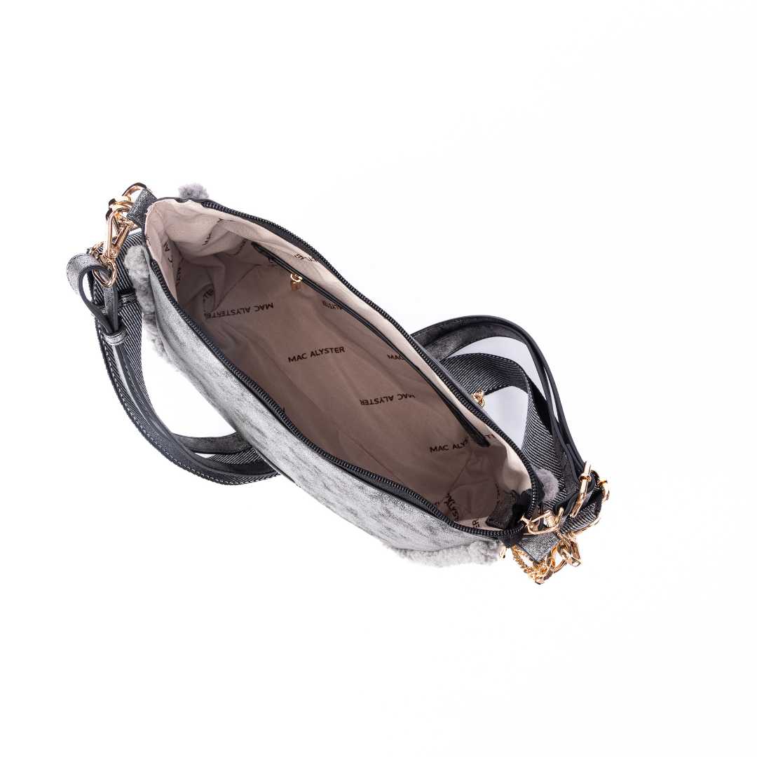 Mac Alyster Ambre sac trotteur bronze fourrure