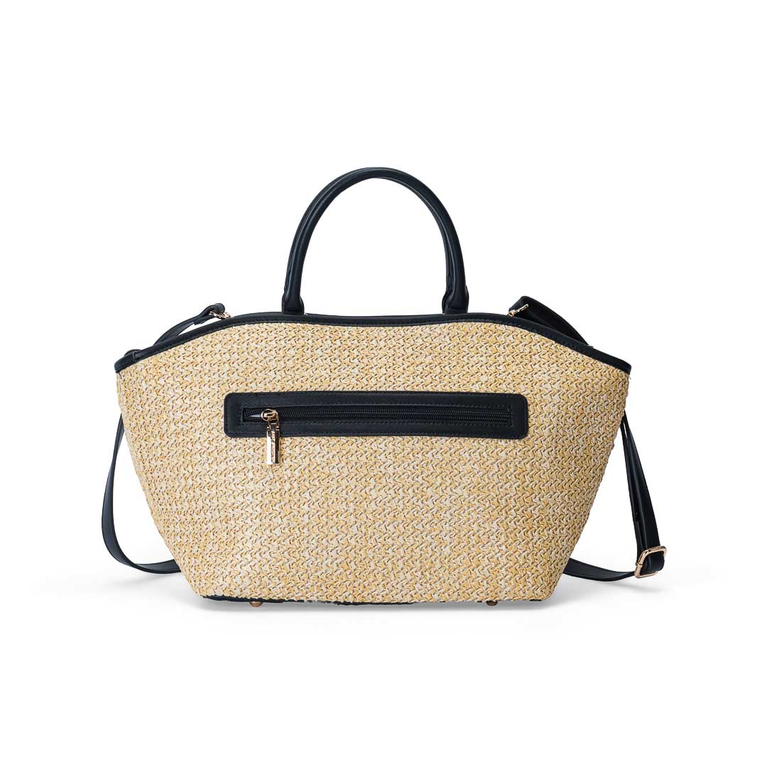 MAC ALYSTER SAINT-MARTIN sac main Noir paille tressée