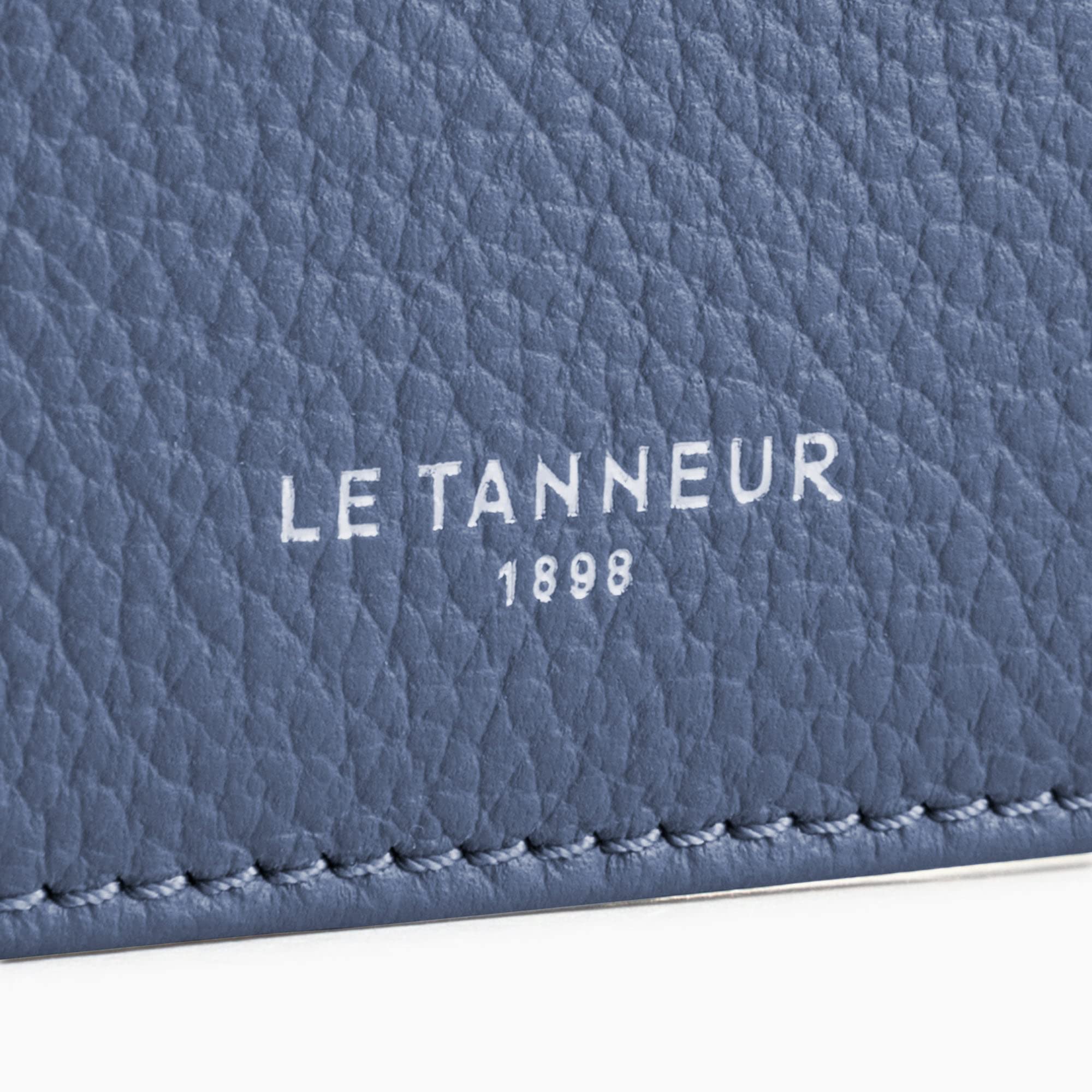 Le Tanneur Emile Porte-carte large zippé cuir grainé noir