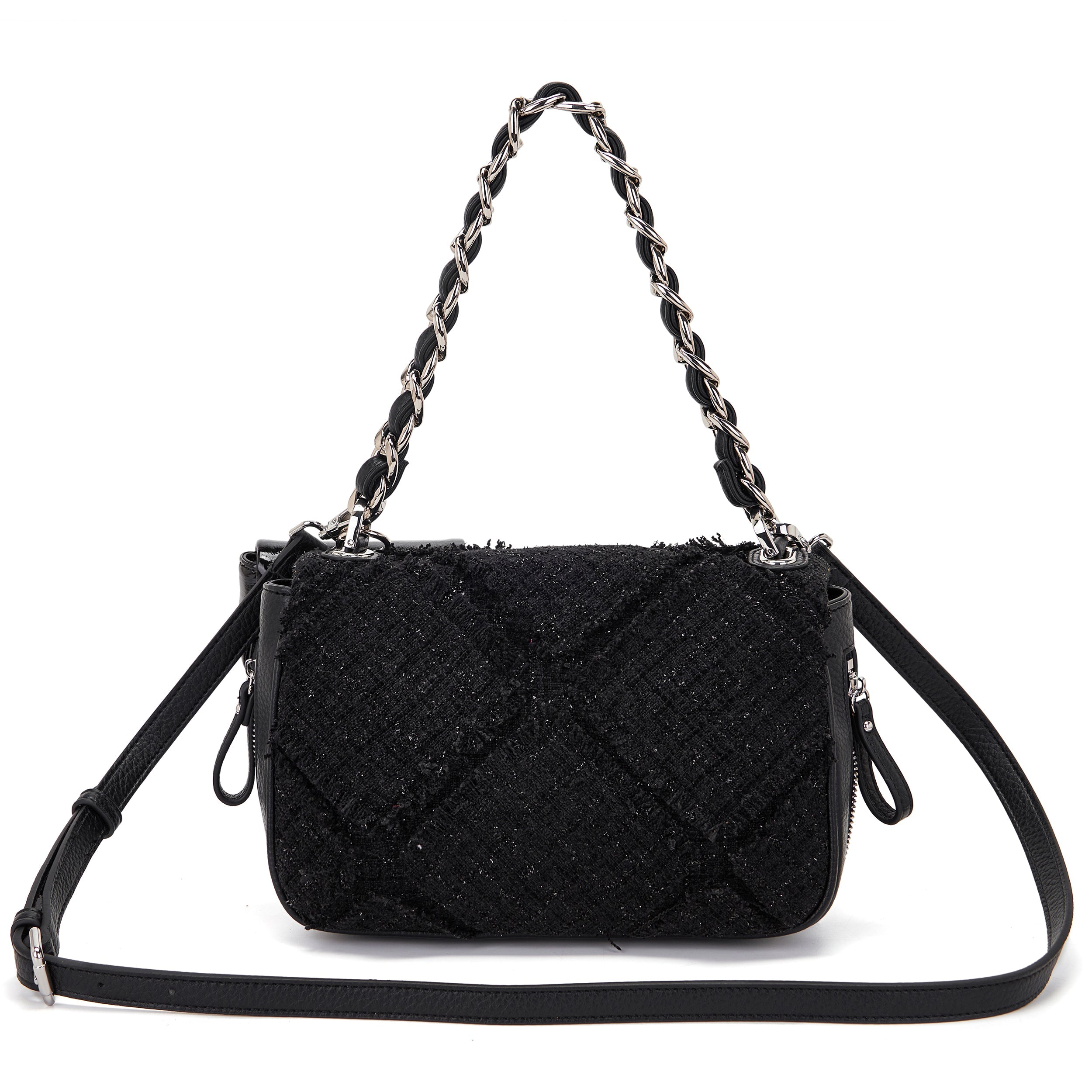 La Carrie Isabel Cross sac épaule black toile 32 cm