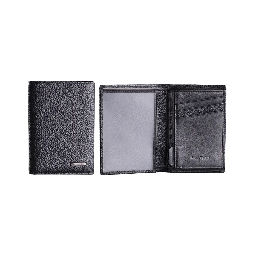 Mac Alyster Premium petit portefeuille homme noir vertical