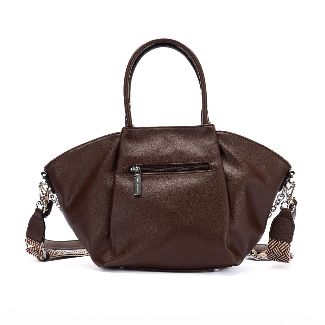Mac Alyster Milan sac porté main synthétique Marron Chocolat 32x7x14