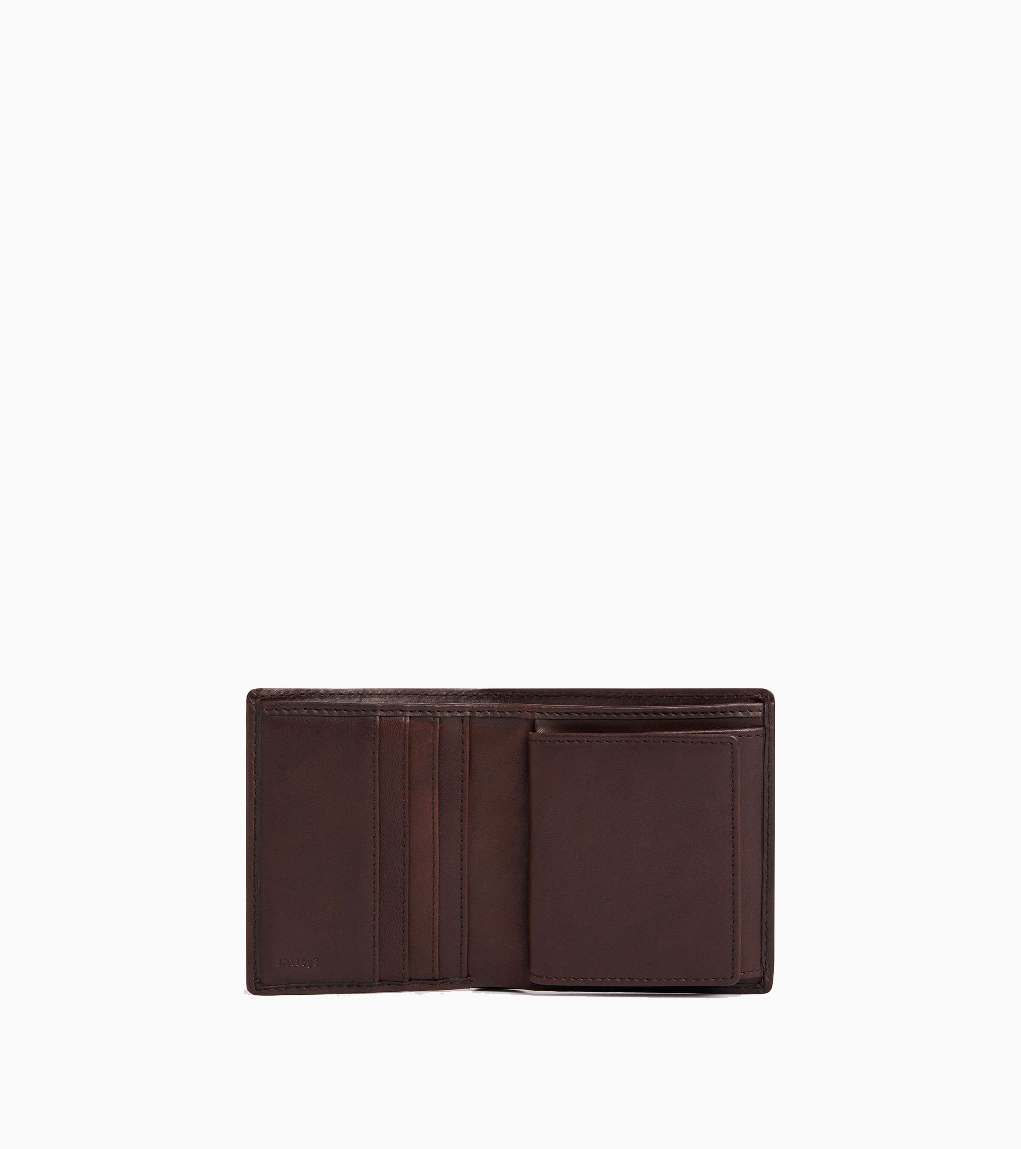 Le Tanneur Gary porte-monnaie boite cuir huile marron
