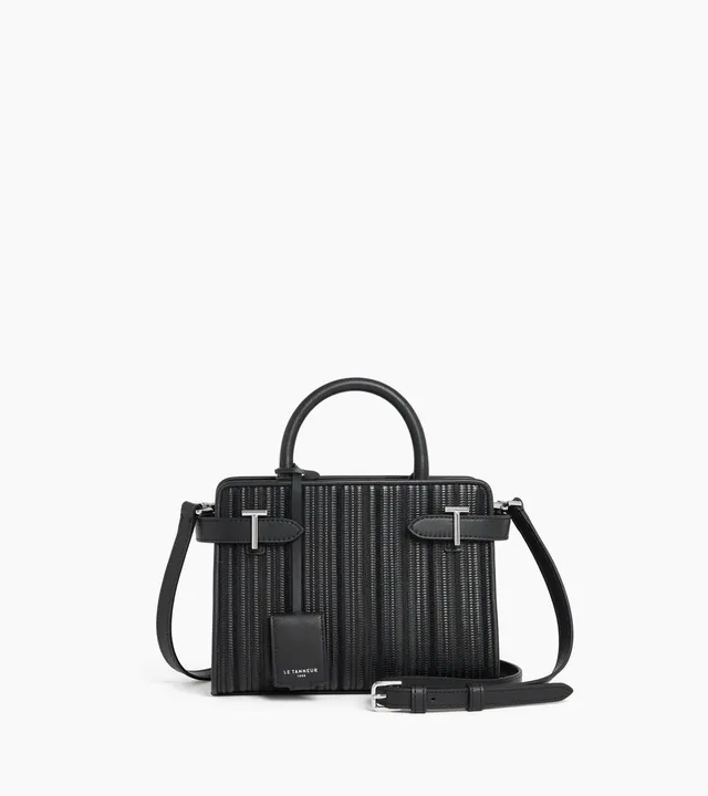 Le Tanneur Emile petit sac main cuir tressé recyclé