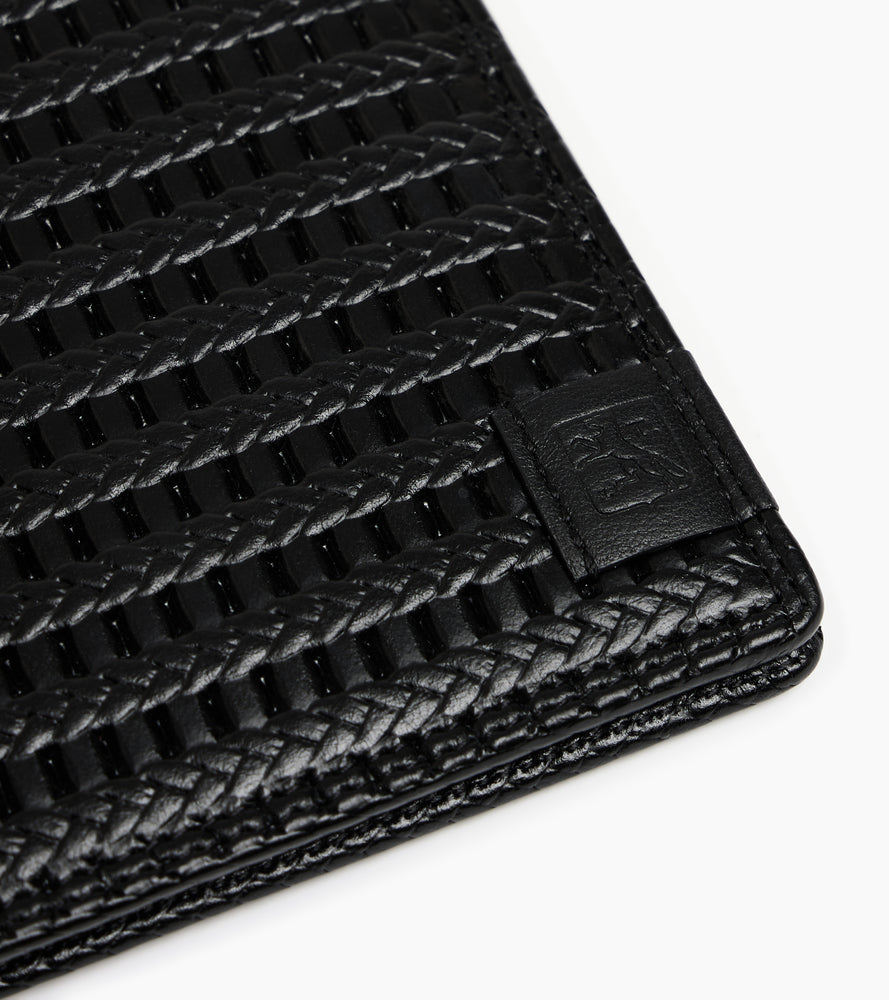 Le Tanneur Martin porte-cartes cuir embossé noir RFID