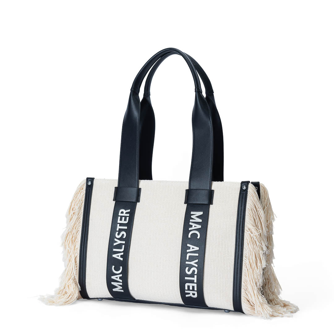 Mac Alyster Clover sac cabas à franges Noir cuir synthétique