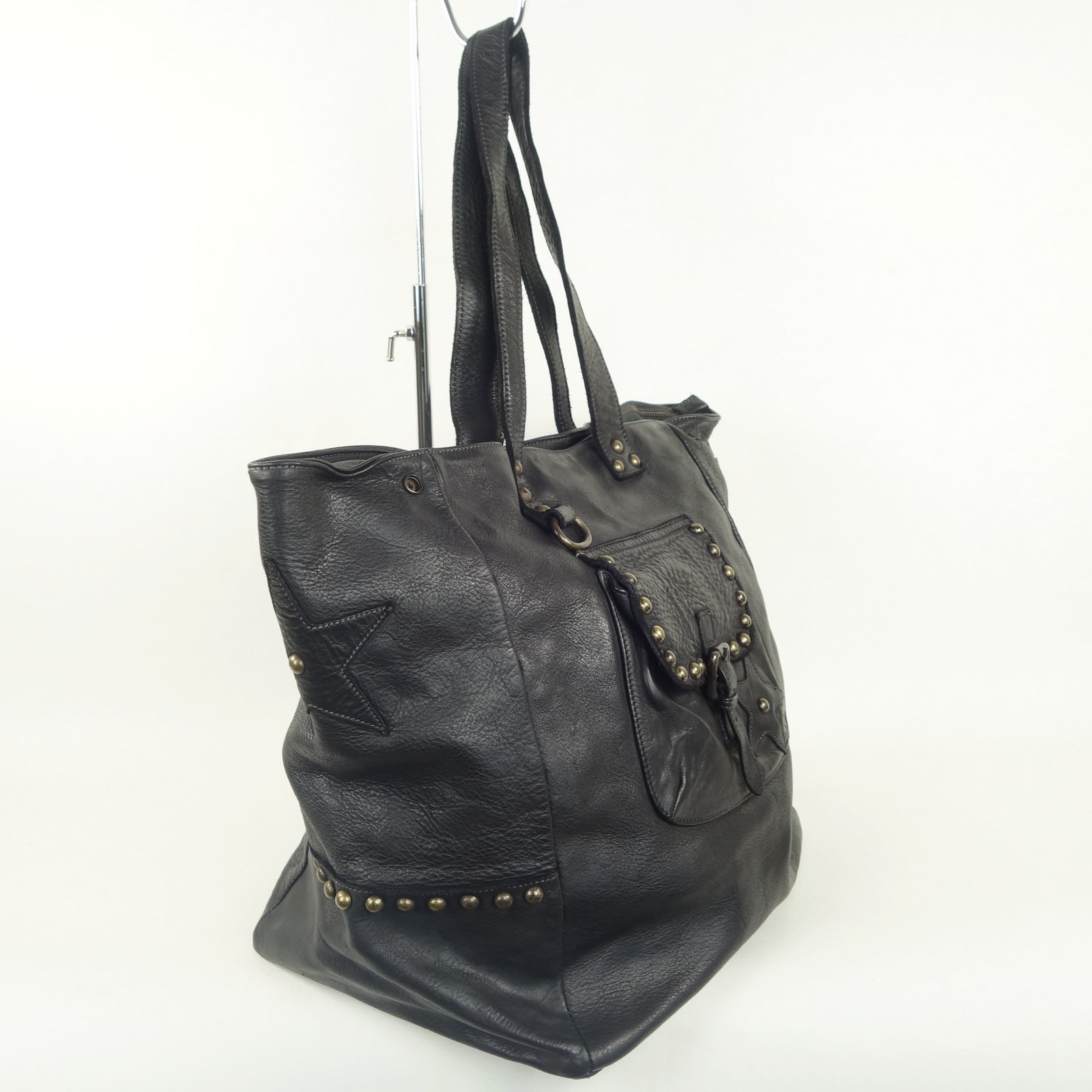 Esprit Cuir Lili cabas cuir noir XL 17 pouces