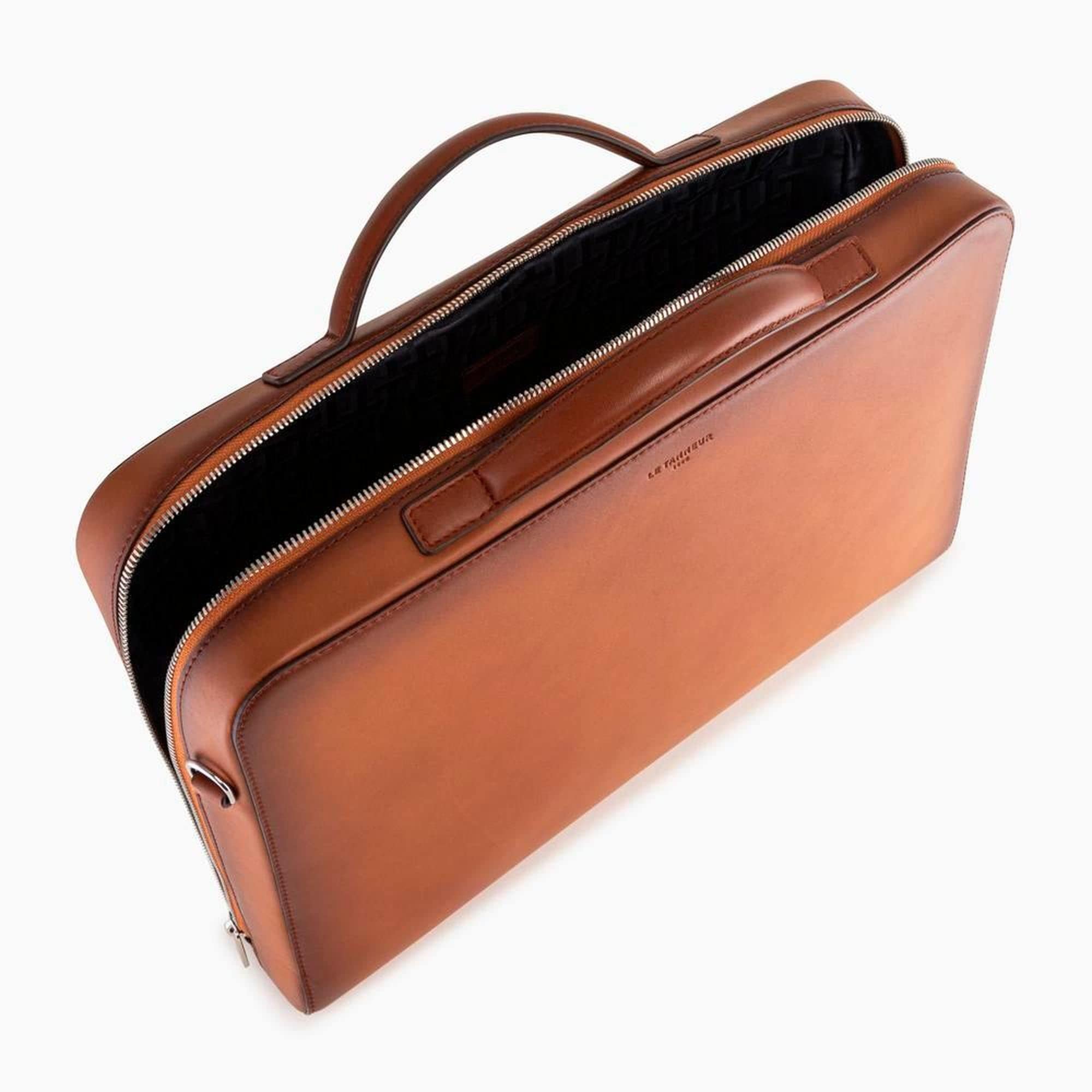 Le Tanneur Albert Porte-documents cuir lisse 14" 38x28 cm