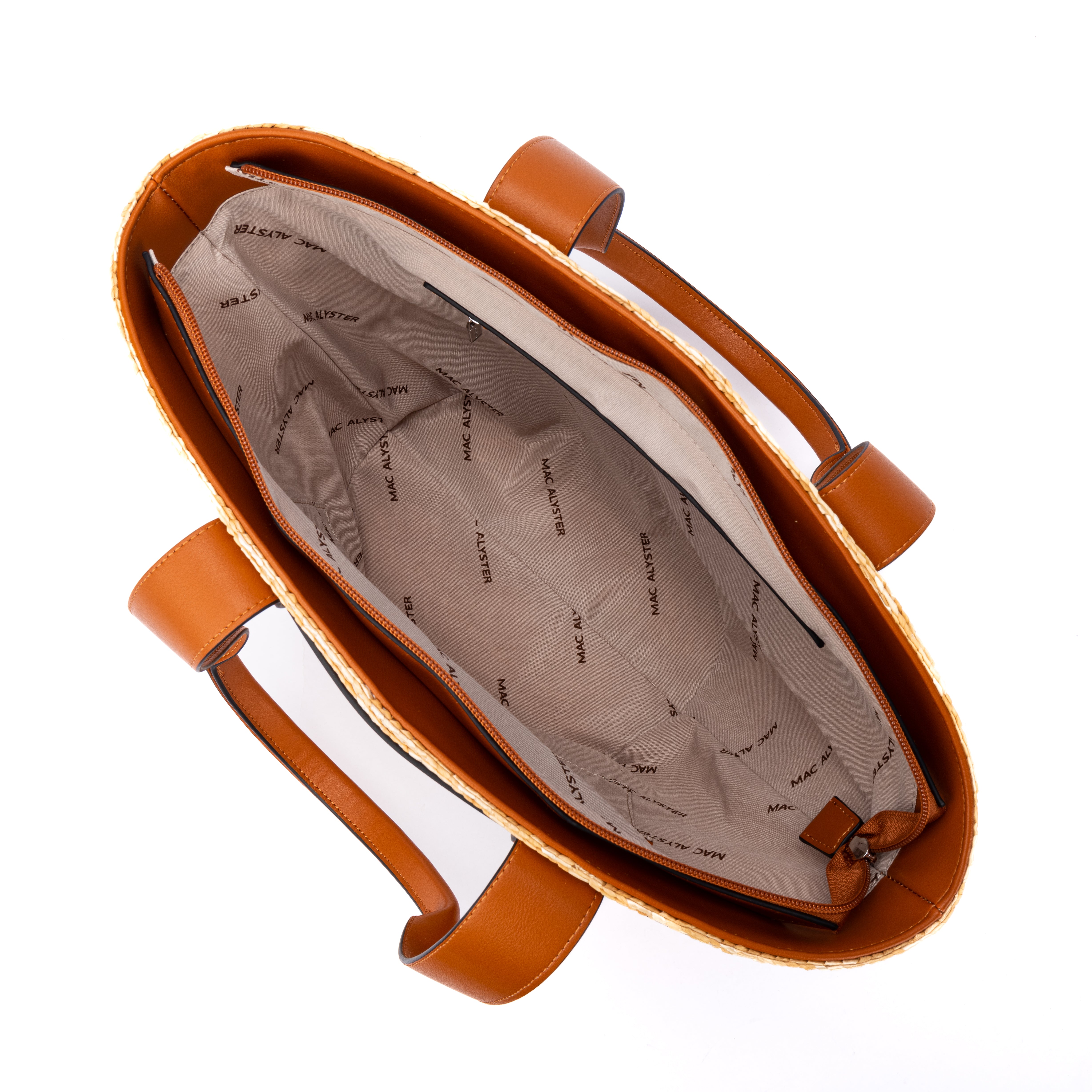 Mac Alyster Fidji grand sac cabas cognac 46 cm