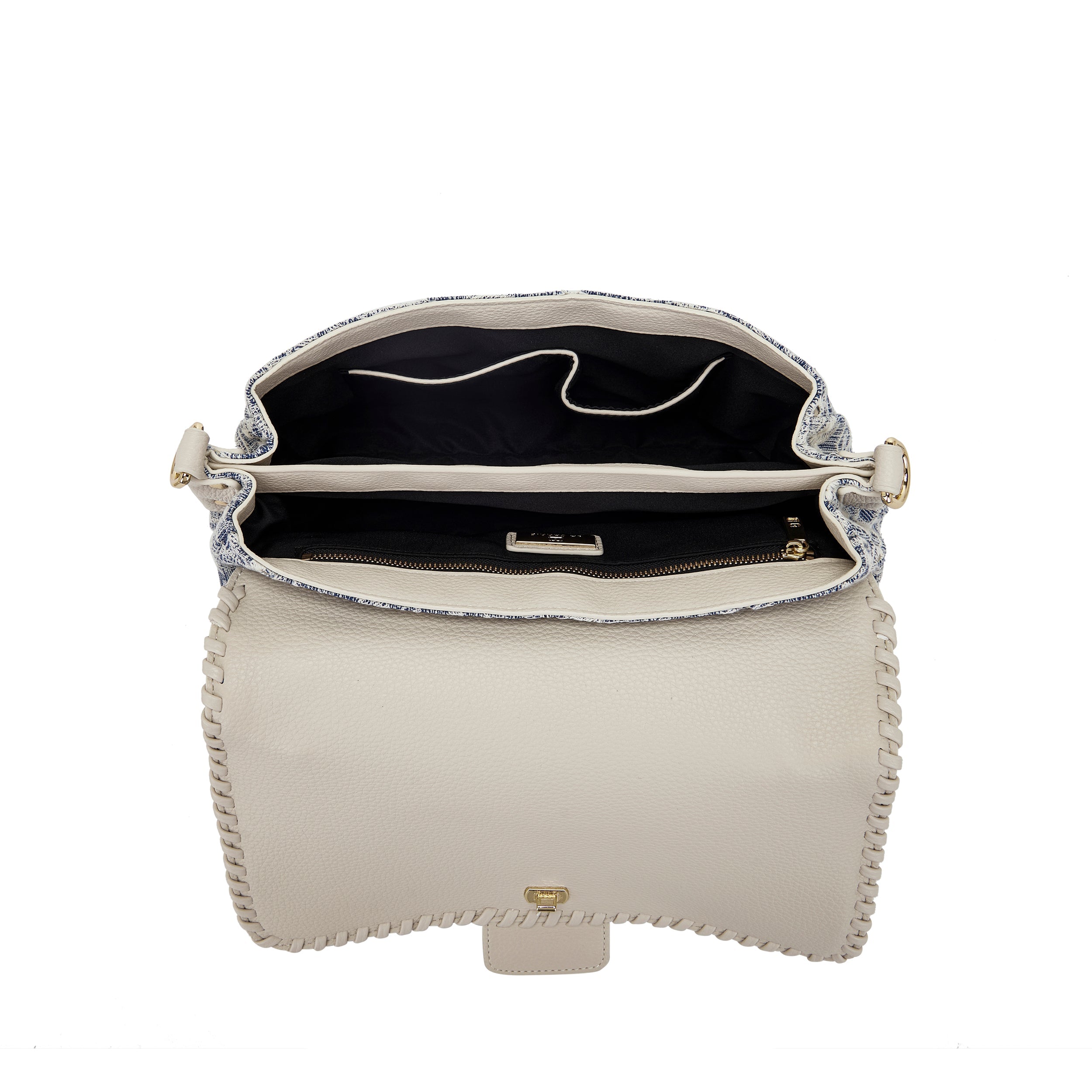 La Carrie Bag Atena sac shopping jean bleu 30x16x18 cm
