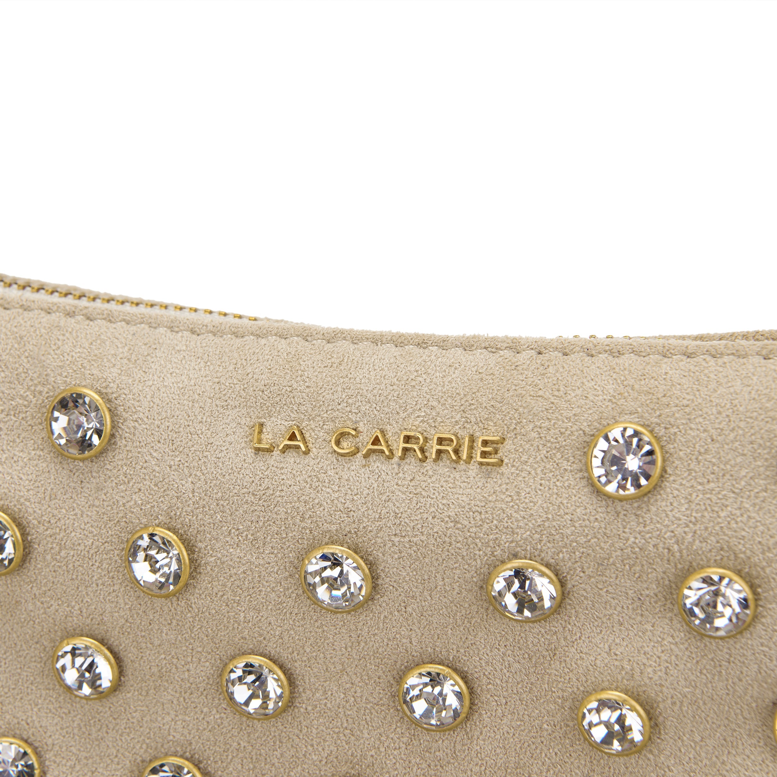 La Carrie Night Edition sac épaule beige 25 cm franges