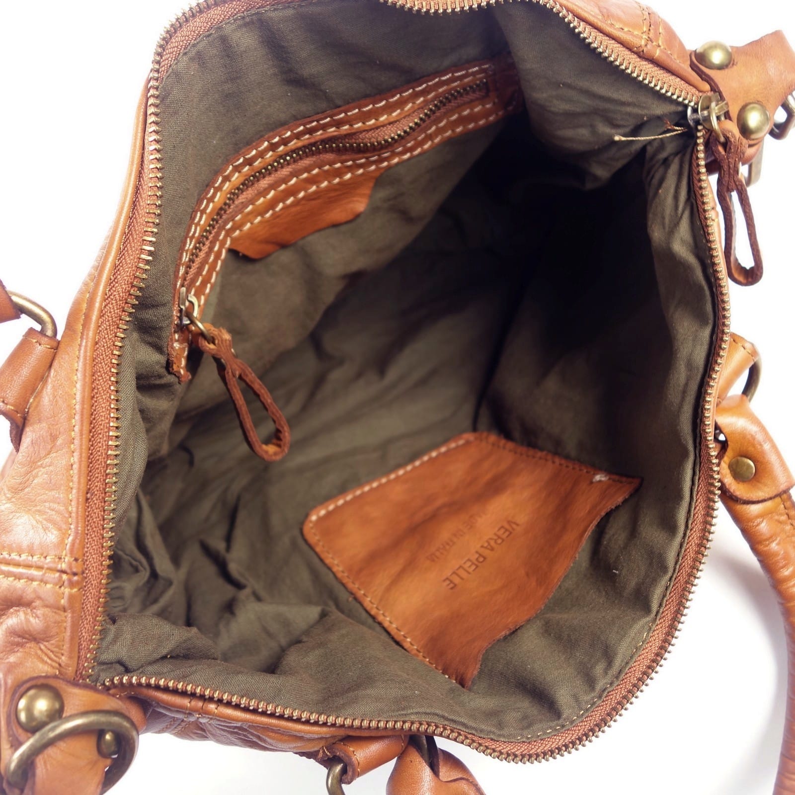 Collection Esprit Cuir ANGELA sac épaule cuir naturel A4