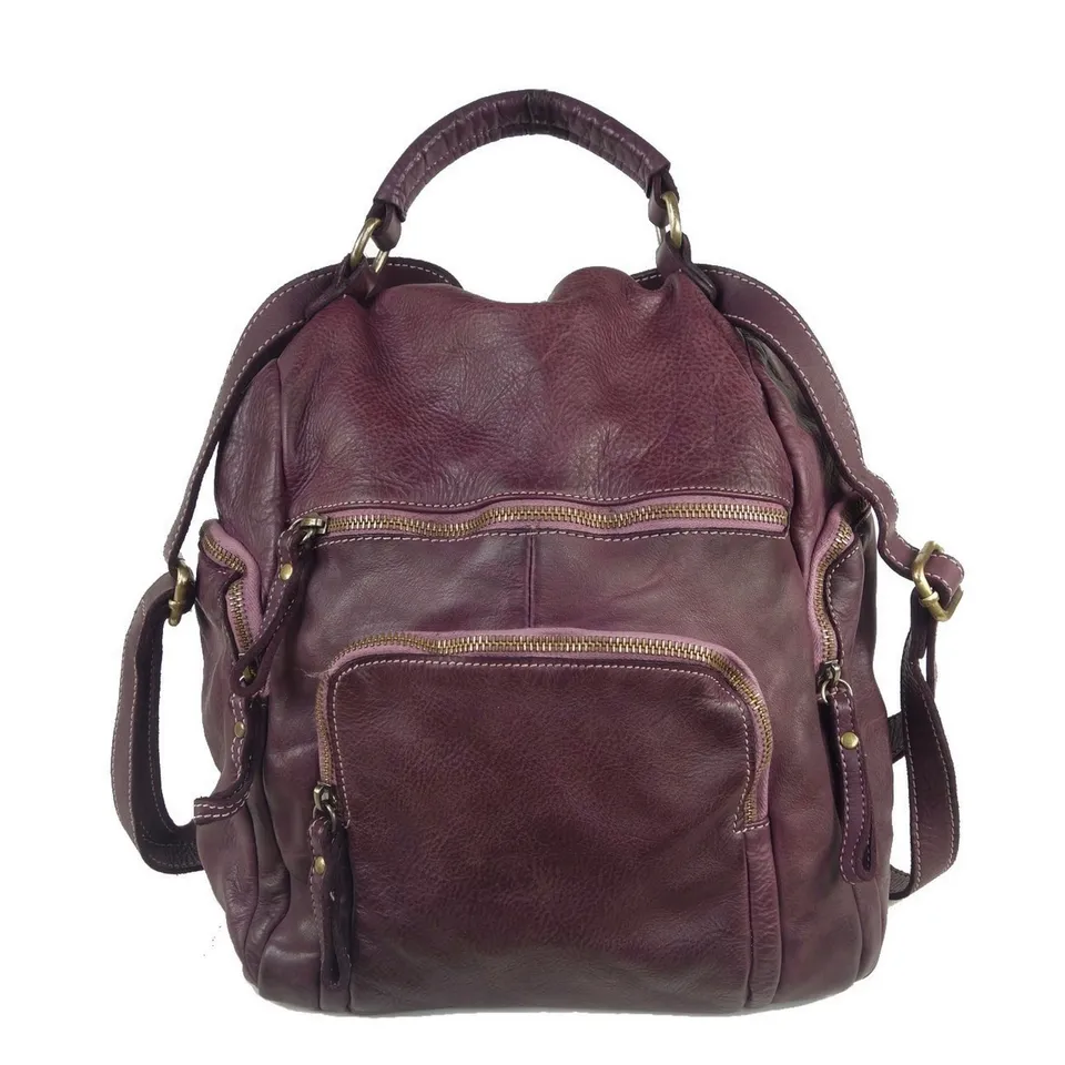 Collection Esprit Cuir Sac à dos Milo sac à dos cuir bordeaux