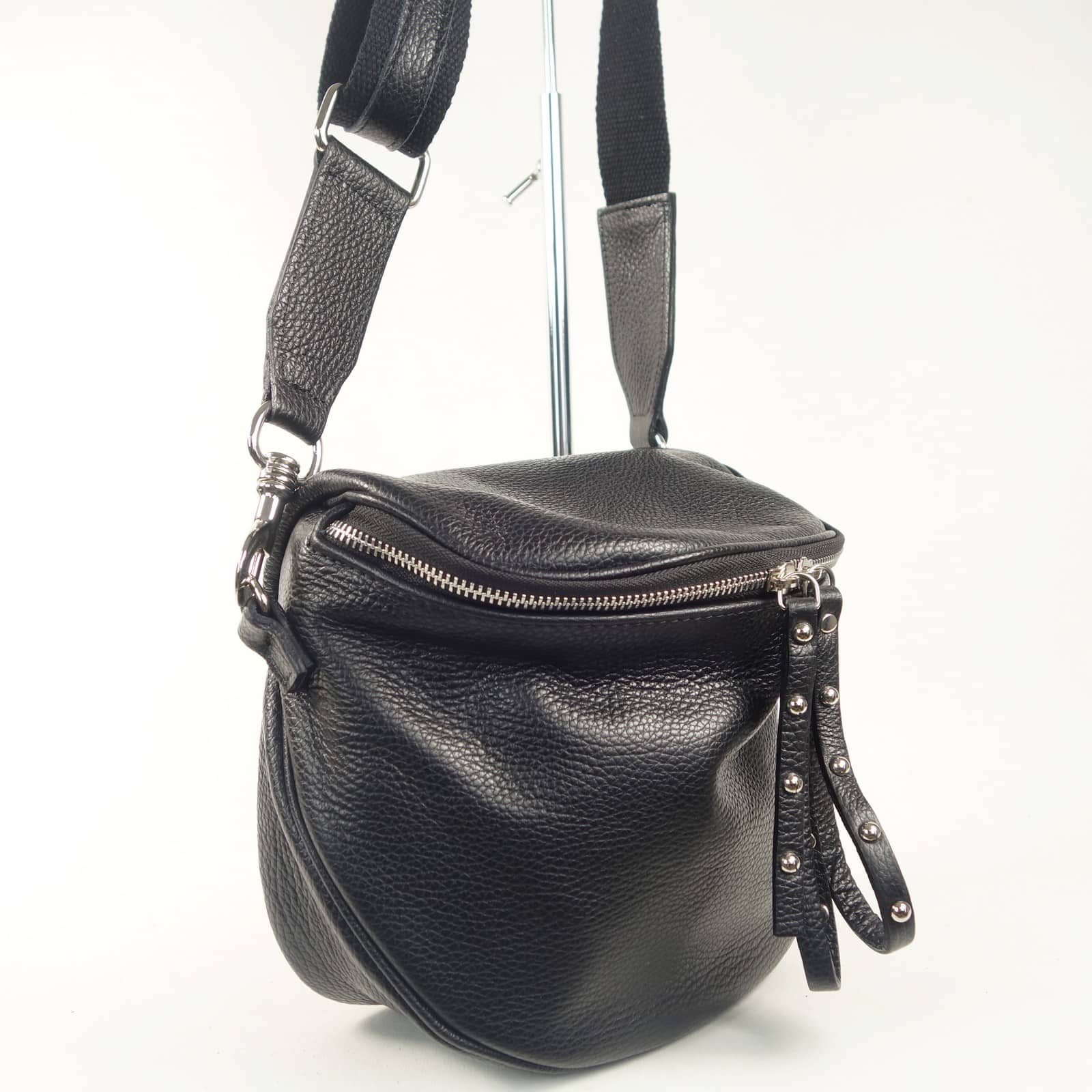 Collection Esprit Cuir Erika mini besace cuir noir femme
