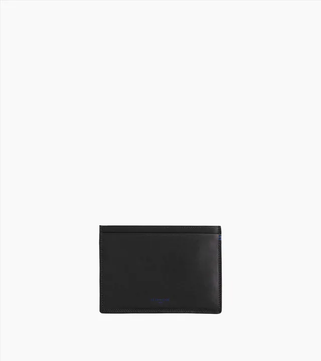 Le Tanneur Martin porte-papiers voiture cuir noir Black