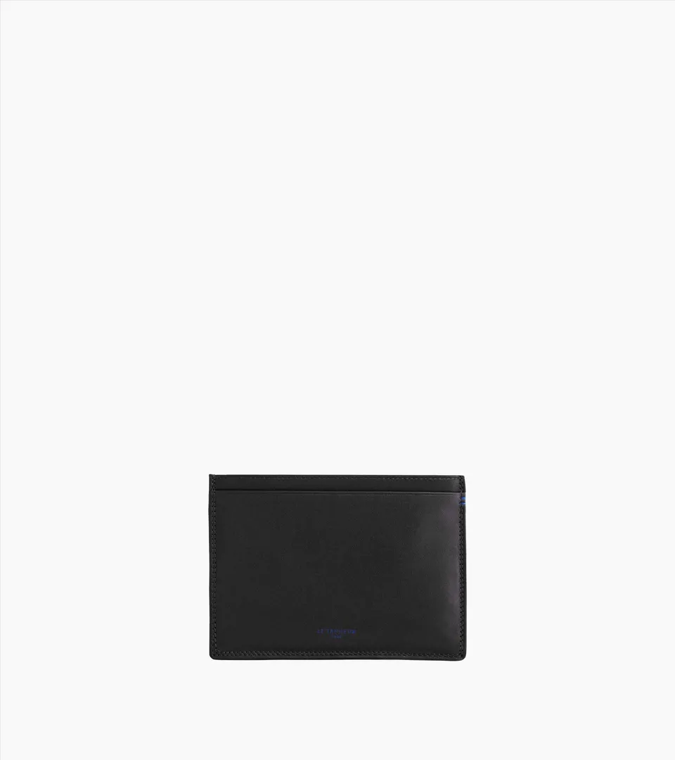 Le Tanneur Martin porte-papiers voiture cuir noir Black