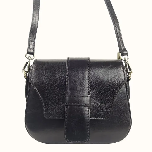 Collection Esprit Cuir GEA mini sac bandoulière cuir noir