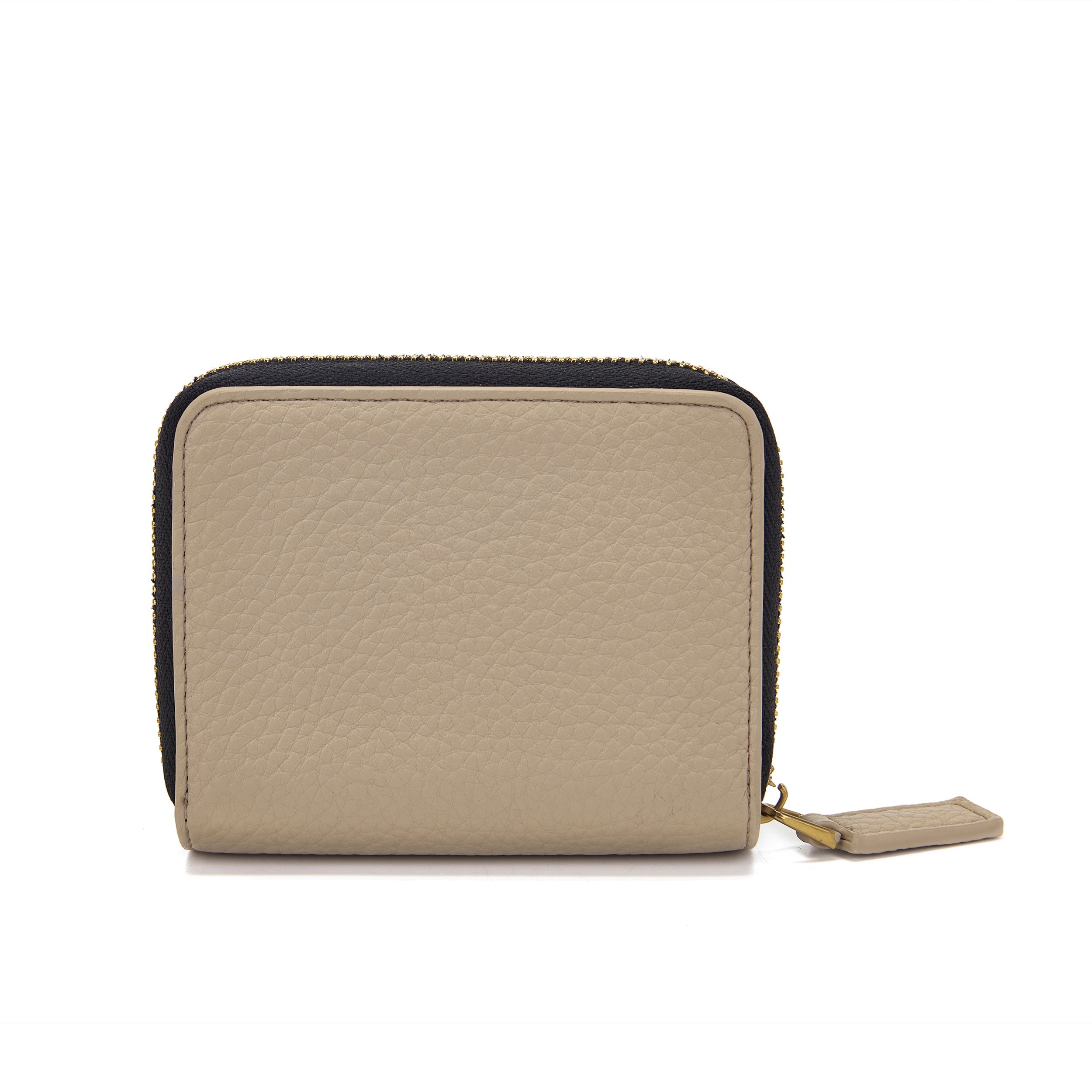 La Carrie Wallet portefeuille beige PU martelé 12x4x9cm