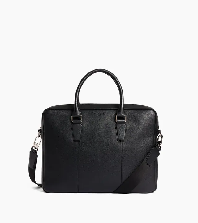 Le Tanneur Marceau porte-documents cuir grainé 15" noir