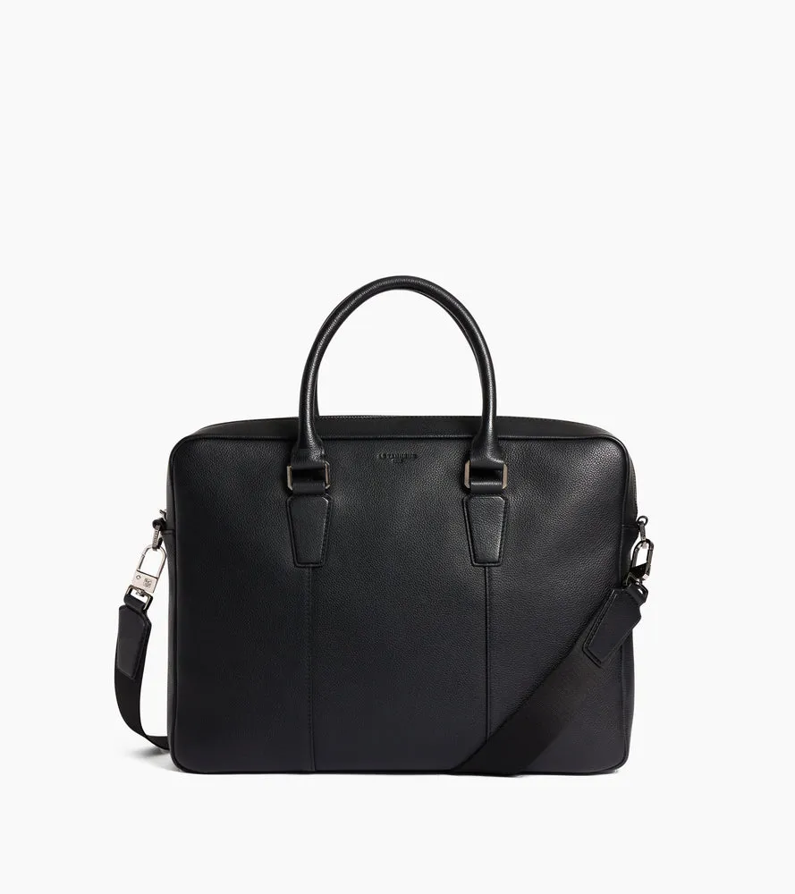 Le Tanneur Marceau porte-documents cuir grainé 15" noir