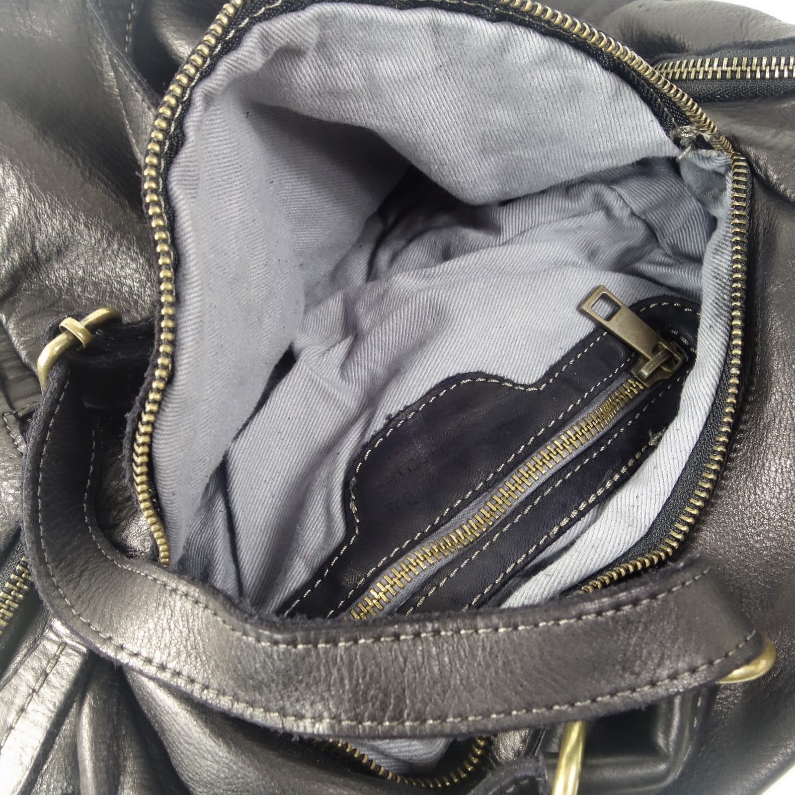 Collection Esprit Cuir Milo sac à dos cuir noir vintage