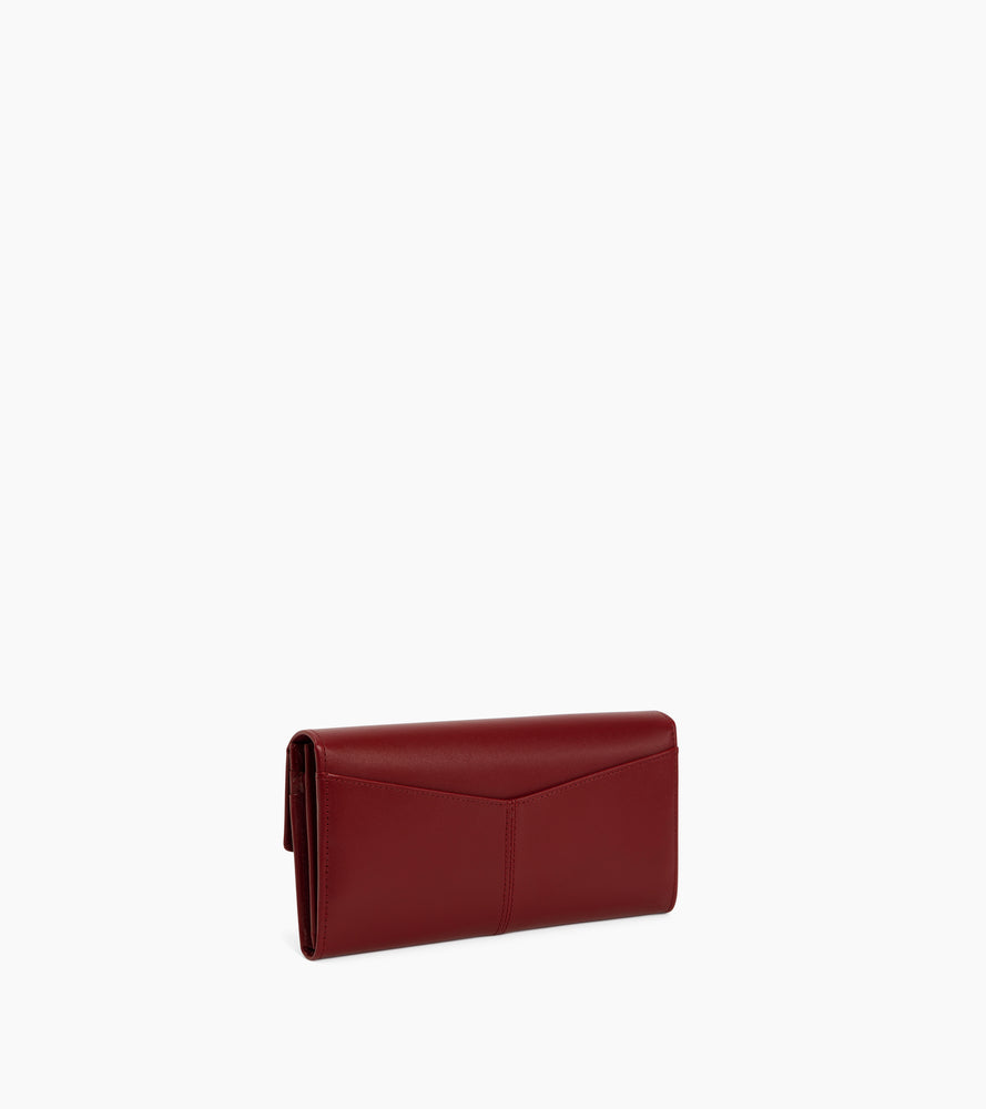 Le Tanneur Charlotte grand portefeuille cuir lisse rouge Révolution
