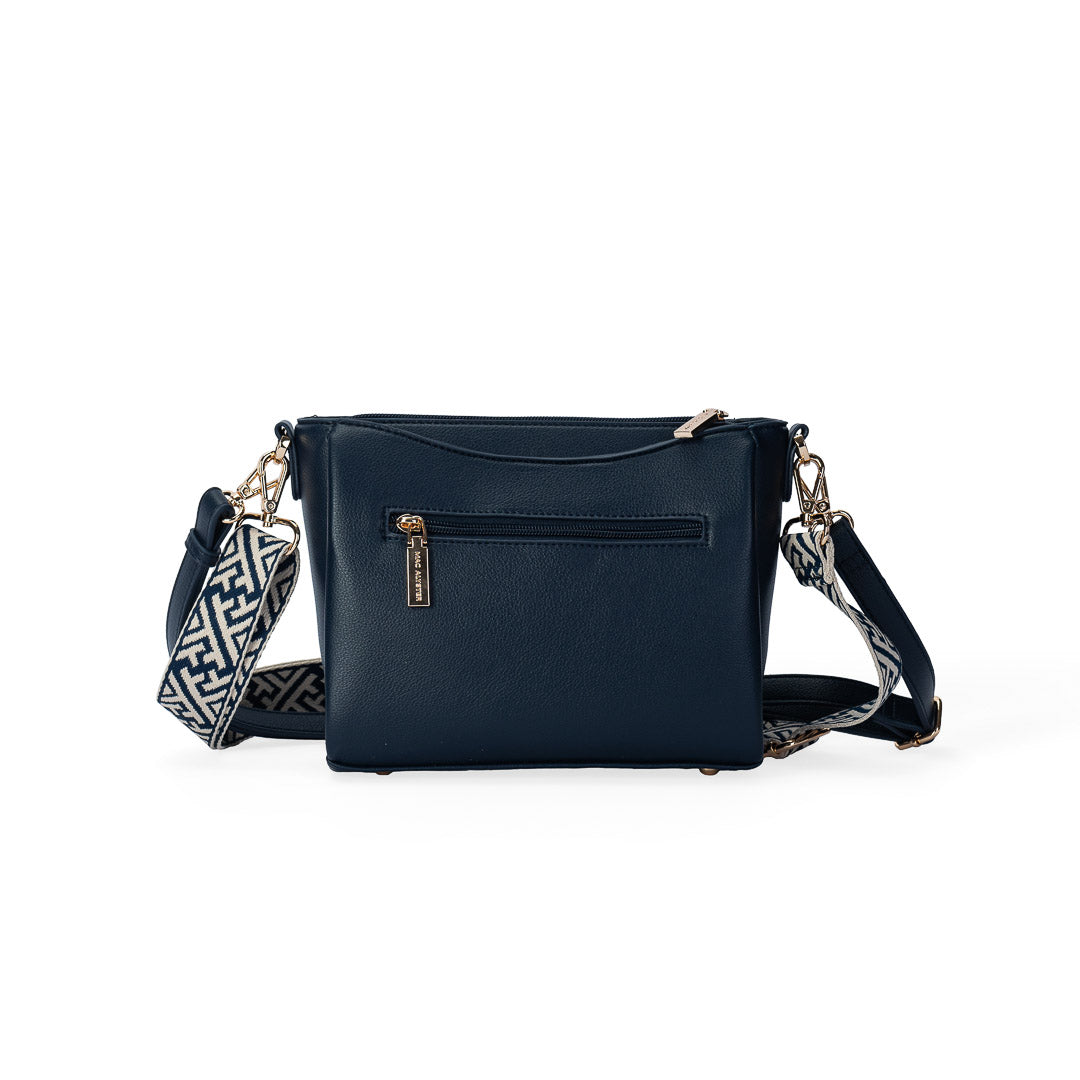 MAC ALYSTER Paradoxe sac bandoulière marine monogramme