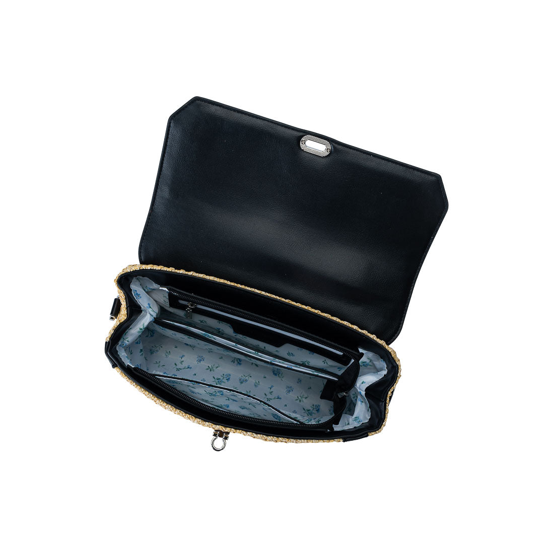 MAC ALYSTER SAINT-MALO Sac à main rabat noir