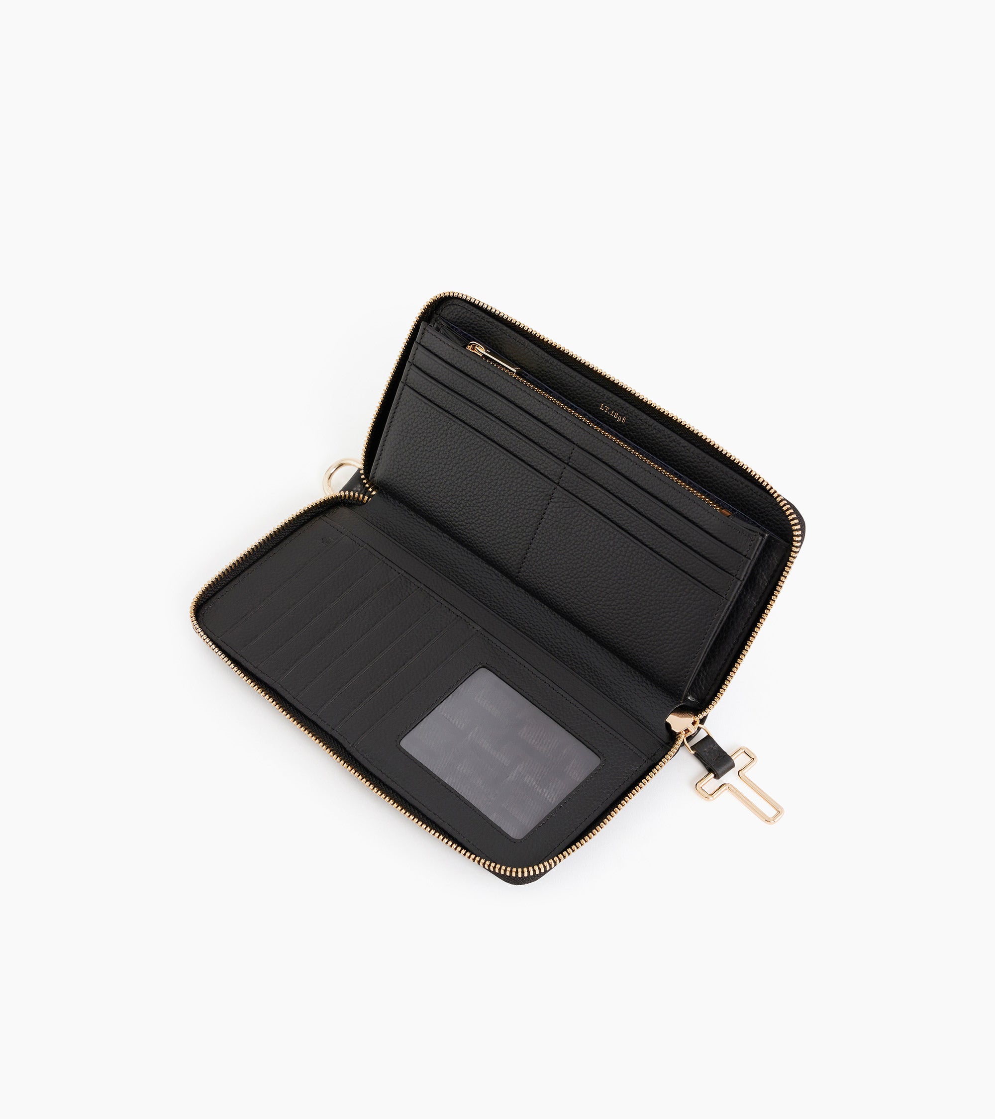Le Tanneur Juliette compagnon cuir grainé noir RFID