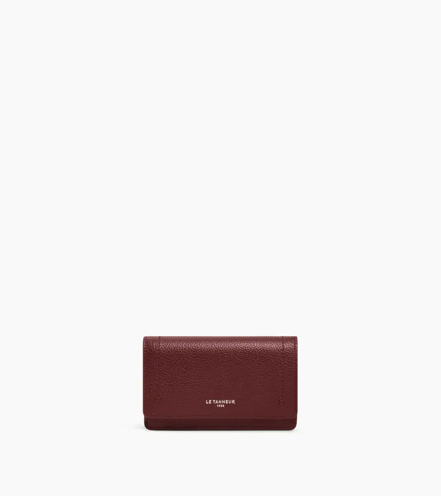 Le Tanneur Louison Porte-Cartes Cuir Rouge Grainé