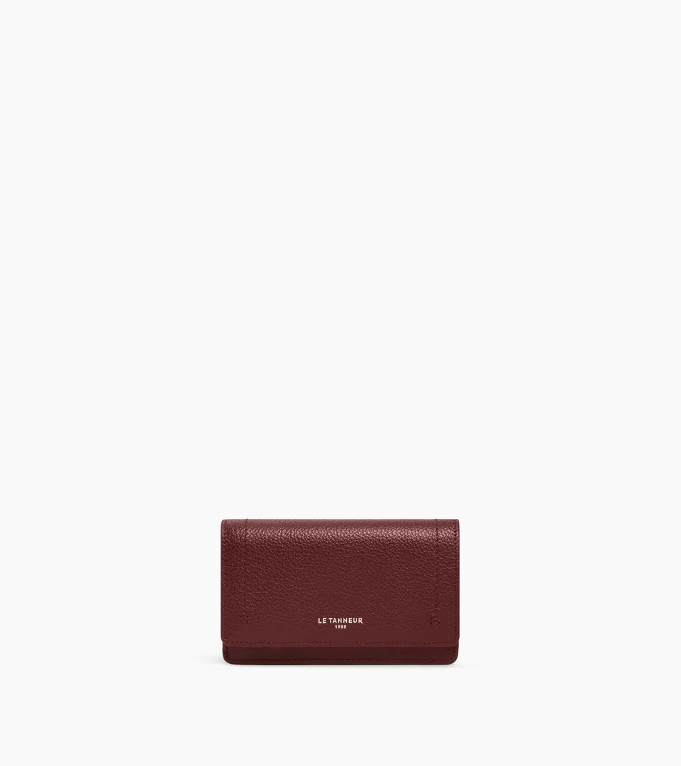 Le Tanneur Louison Porte-Cartes Cuir Rouge Grainé