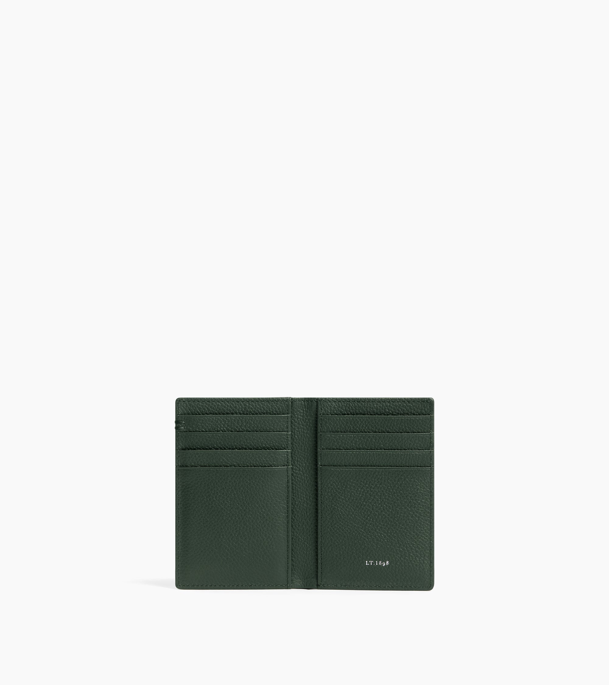 Le Tanneur Lucien petit porte-cartes cuir graine vert malachite