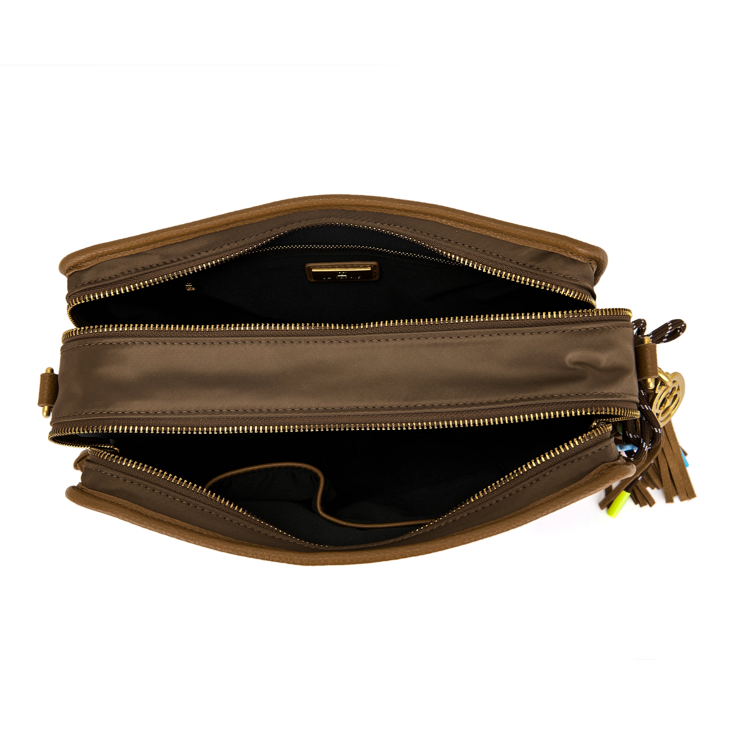 La Carrie Dark Wave sac épaule nylon marron 31x11x21cm